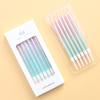 New Ins Style Gradient Pink Blue Pencil Candle 6-pack Romantic Party Long Candle In Carton