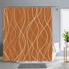 Zwart-wit gestreepte douchegordijn, Abstract Modern Minimalistisch Waterdicht Stof Douchegordijn Met Haken Badkamer Decoratie
