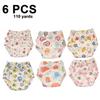 6 Pcs Unisex Cotton Reusable Potty Training Underwear Breathable
