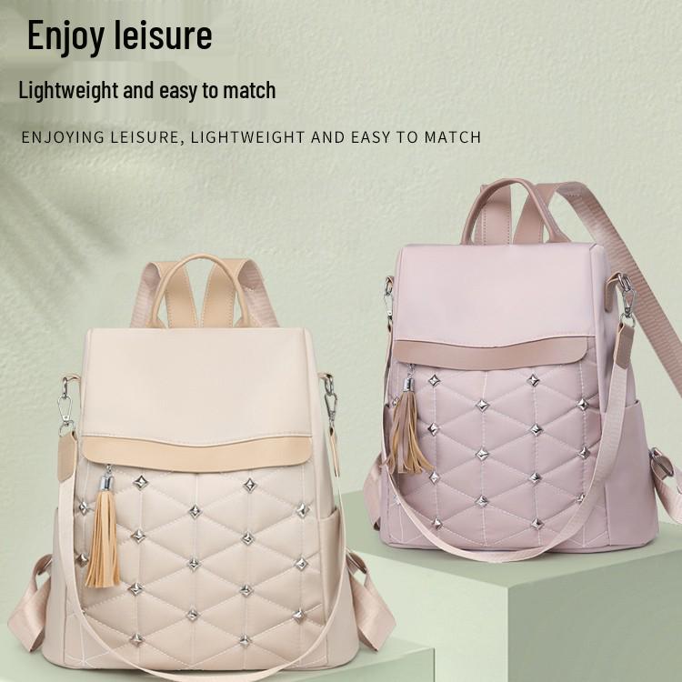 Korean-Inspired High-End Women's Urban Commuter Backpack - Fashionable & Spacious Schoolbag