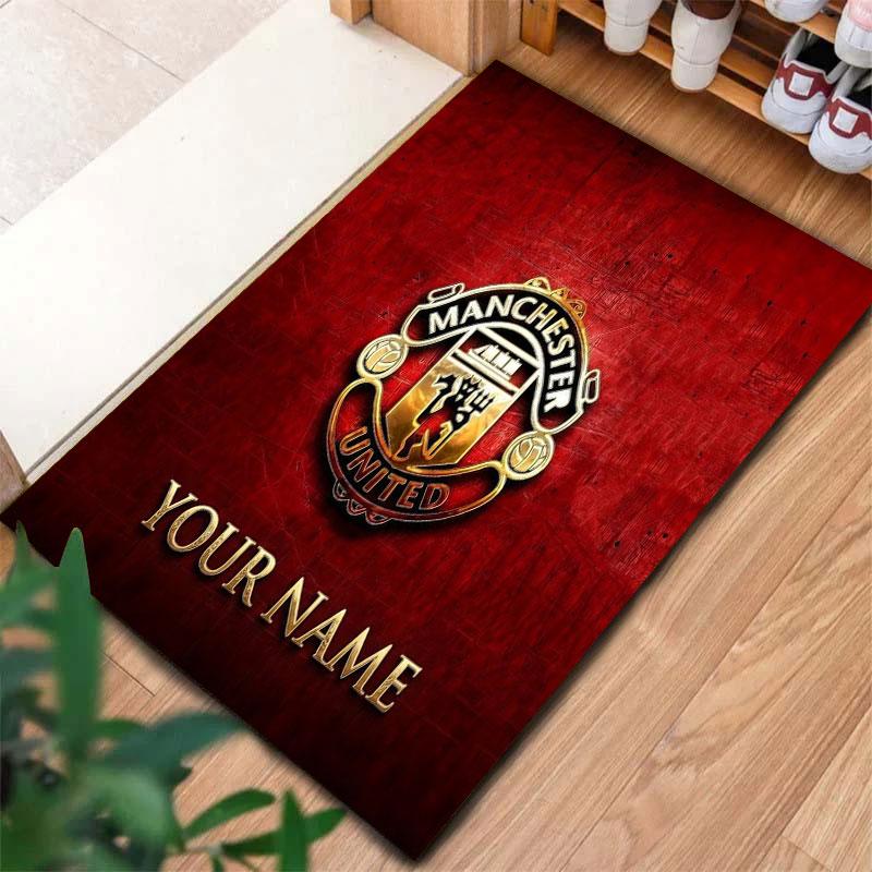 Manchester United F Custom Name Carpet Rug for Living Room Bedroom Home Sofa Decoration,Kids play Non-slip Floor Mat