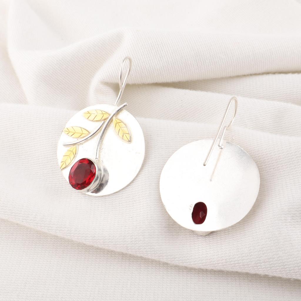 Pink Rubellite Gemstone Jewelry, 925 Sterling Silver Earring, Handmade Charming Earring, Bohemian Rubellite Earring For Grandma Gift