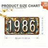 High Definition Metal Tin Sign Vintage Year Number License Plate Style Rustic Retro Wall Art Decor for Home Bar Garage
