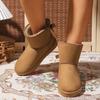 Dame Snøstøvler Utendørs Tykk Plysj Varm Ankelstøvletter Dame Vinter Par Sklisikre Flate Bomullssko for Kvinner Zapatos De Mujer