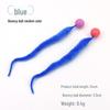Solid Color Elastic Ball & Caterpillar Teaser Stick Kitten Toy