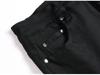 Autumn 2023 Men's Slim Fit Black Street Jeans - Trendy, Elastic Mid-Waist