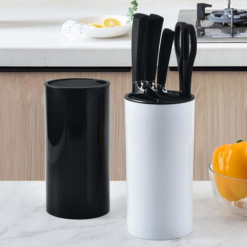 1PC Multi-functional Knife Holder Block Rack Stand Plastic Cooking Utensils Tools Organizer