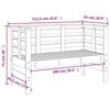 VidaXL Salon de Jardin 3 pcs, Sièges de Patio, Ensemble de Meubles, Mobilier de Terrasse Arrière-cour Extérieur, Noir Bois 825146