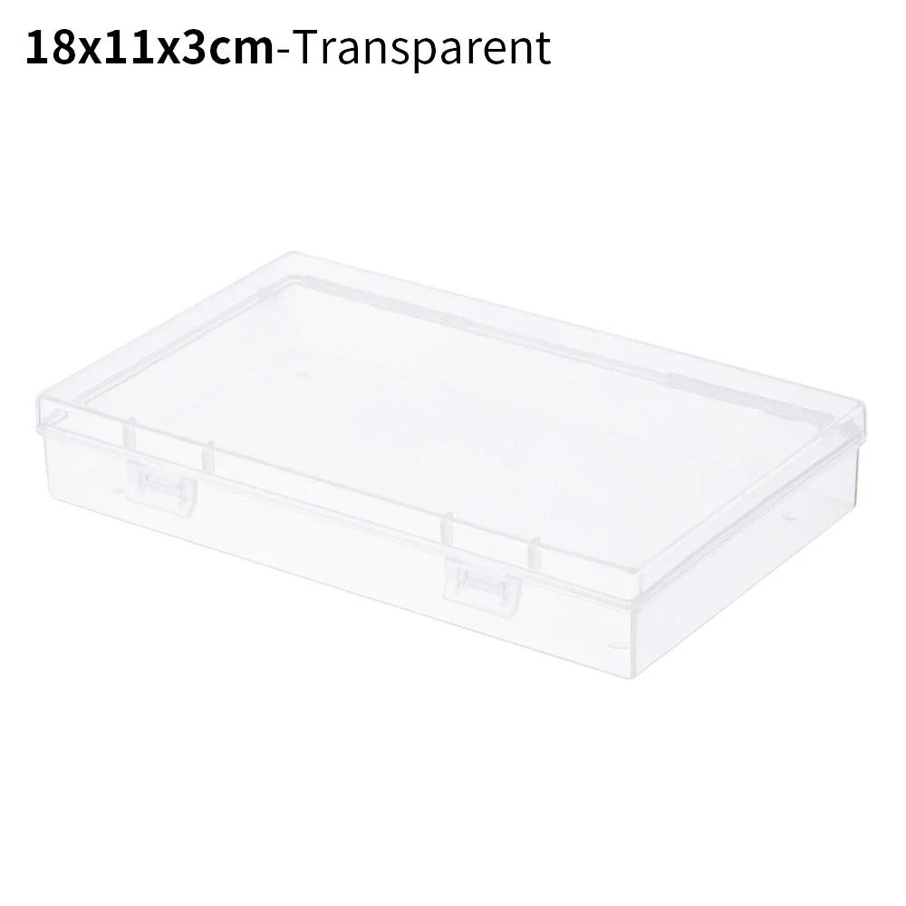 Square Round Plastic Transparent Storage Box Small Items Sundries Organizer Case Jewelry Beads Container Box Tools Accessories
