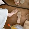 Fashion Flip-flops, Women Wear 2025 New Summer Half - Toe Sandals, Fashion Casual Mid-heel Chunky Sandals, Women's Shoes