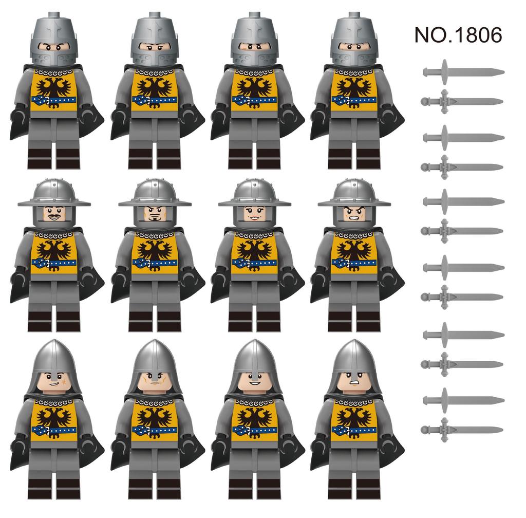 M1801 M1805 M1806 M1813 M1811 Medieval Soldier Building Block Minifigures Toy
