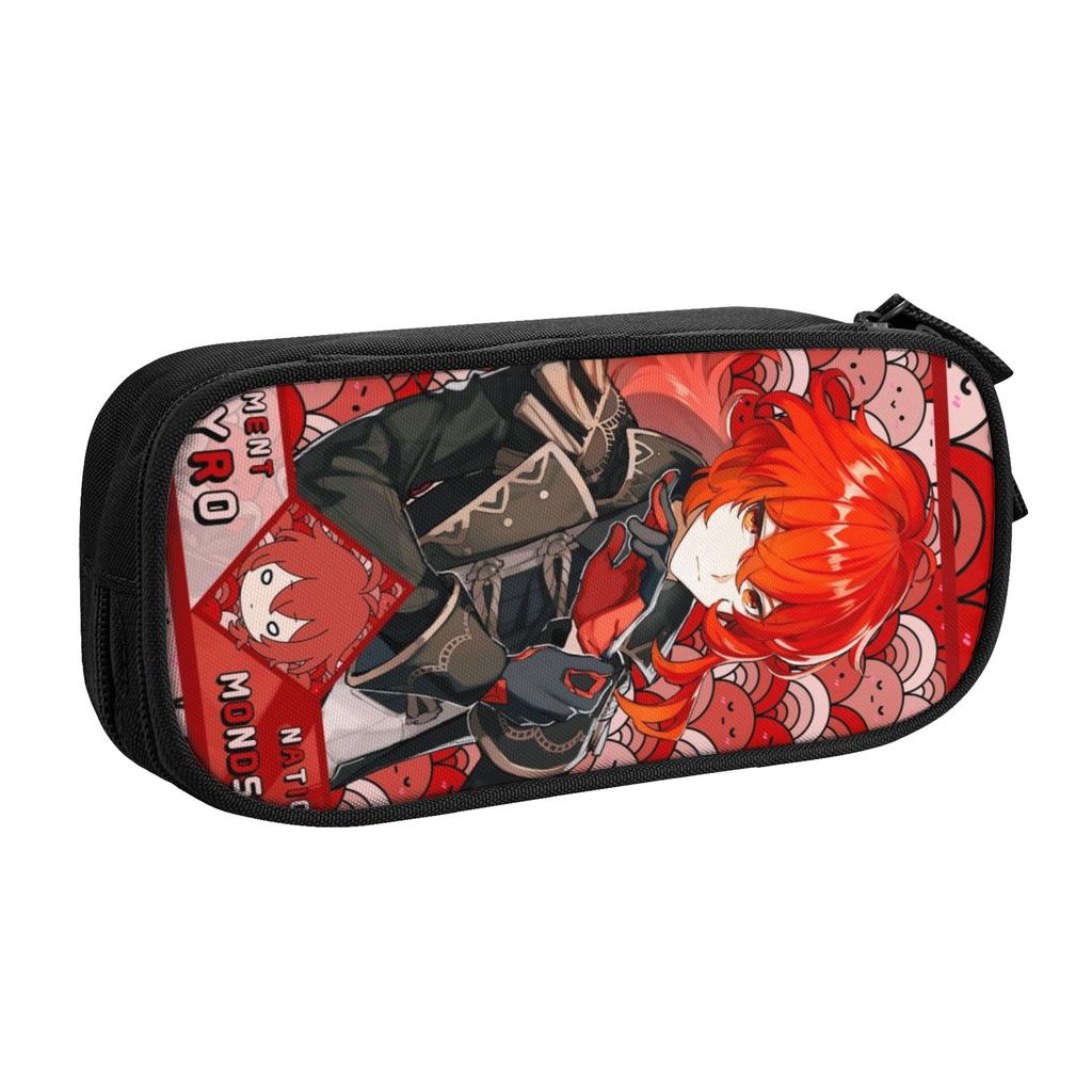 Kawaii Anime Genshin Impact Pencil Case for Boys Girls Manga Large Storage Pen Bag Box School Supplies