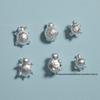 999 Sterling Silver Turtle Spacer Beads for DIY Bracelets - Handmade Braided Rope Jewelry Supplies