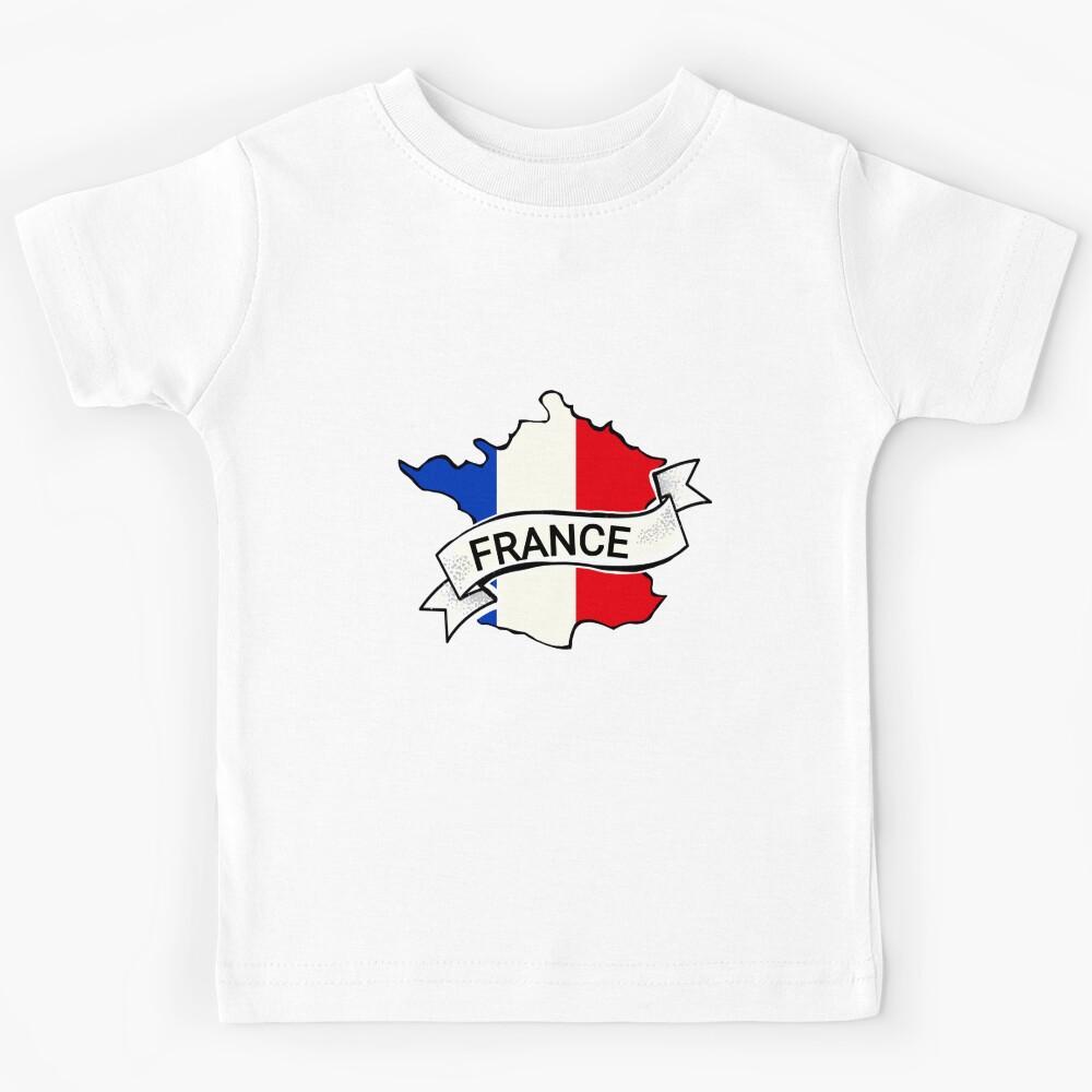 France - Flag - Map Kids T-Shirt 130