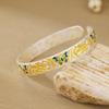 New Chinese open enamel butterfly bracelet, retro gold-painted pattern bracelet, simple and adjustable versatile women's models