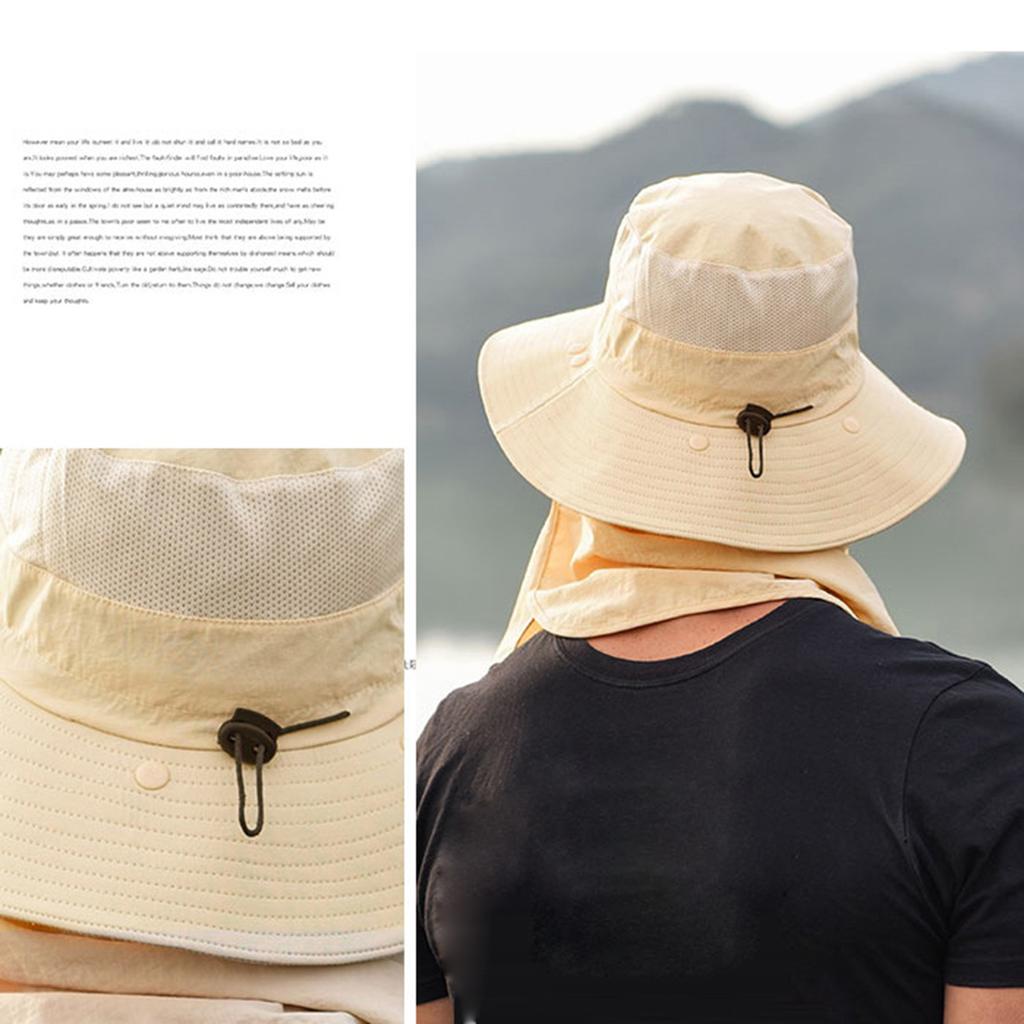 Sombrero de pesca con protección UV para hombres y mujeres, protección solar de verano al aire libre, sombrero de ala ancha impermeable