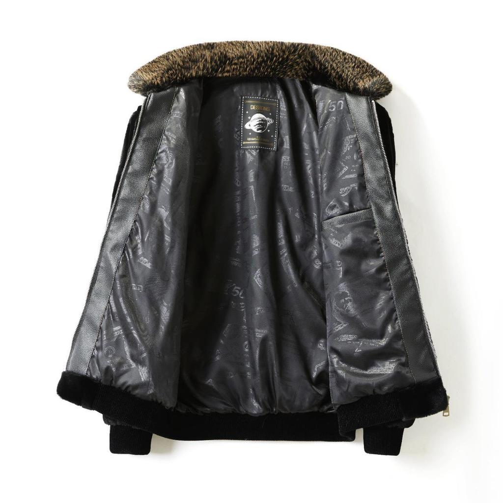 Men's Winter Golden Imitation Mink Fur Coat