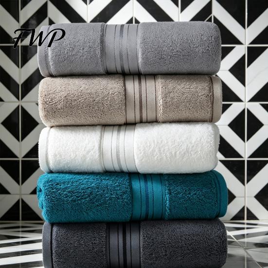 Multi Purpose Cotton Towel Bath Towels, Thickened Ultra Soft Absorbent Towel, Quick-Drying Premium Hand Towels Lightweight Bathroom for Travel,