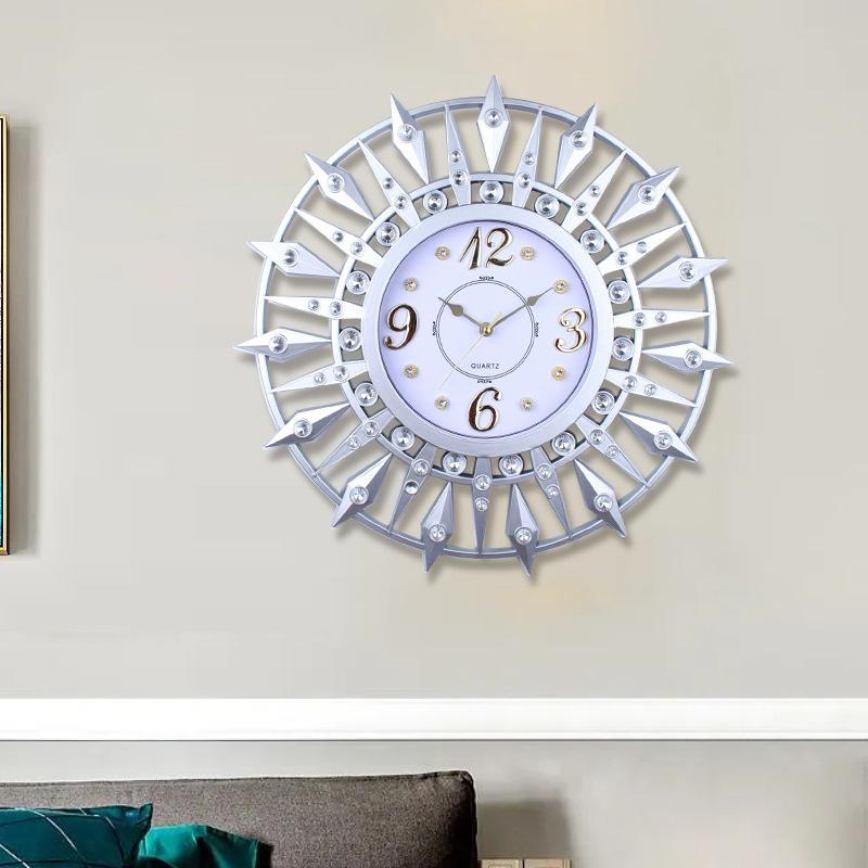 New Decorative Clock Three-dimensional Frame for Home Living Room Plastic Wall Clock Light Luxury Font Clear and Accurate Travel Time