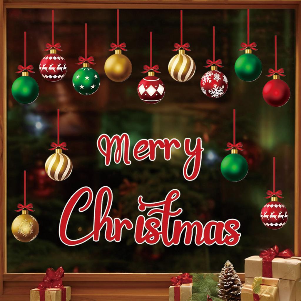 Christmas Decorations Holiday Party Decoration Window Stickers Pvc Static Stickers Window Decorations