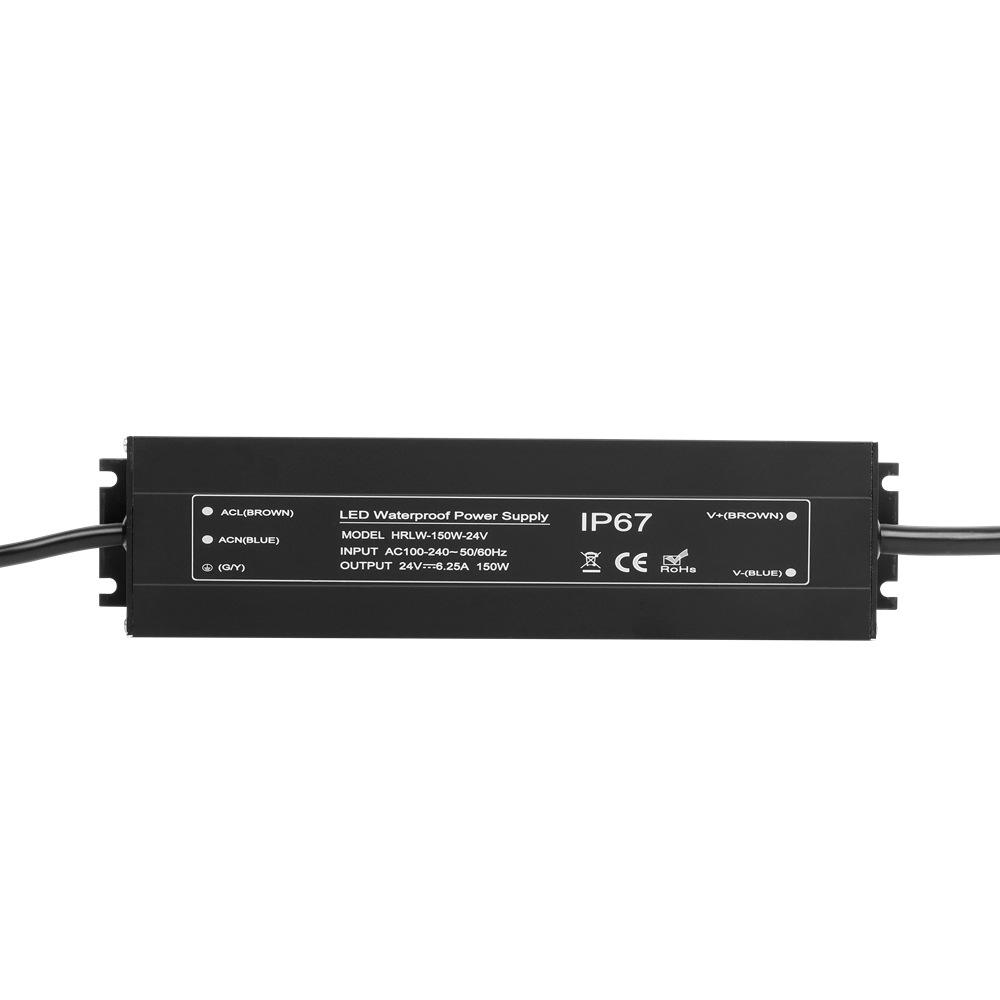 12V/24V Waterproof Power Supply - Long Strip, 60W-350W