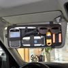 Car Visor Storage Board Easy Install Non-Slip Panel Car Sunglass Holder Visor Organizer For Cards Driving License Pen Key