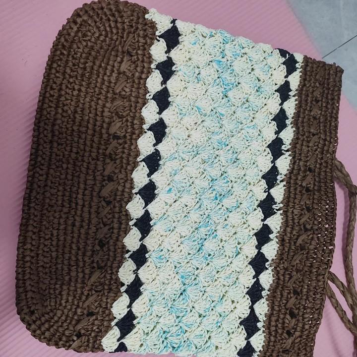 Korean Version Hollow Flower Shoulder Straw Bag New Summer Versatile Straw Bag Woven Bag Seaside Vacation Beach Bag