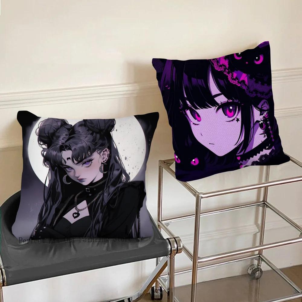 1pc Mood Body Moon Lady Classic Anime Pillow Case Square Bedroom Sofa Leisure Comfort Cushion Car Living Room Home Decoration