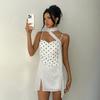 European and American new summer polka dot suspender dress women's clothing neck halter short skirt French sexy skirt women