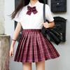 Ash Women's Academy Style Sailor Suit: Short Sleeve JK Student Uniform with Genuine Pleated Short Skirt