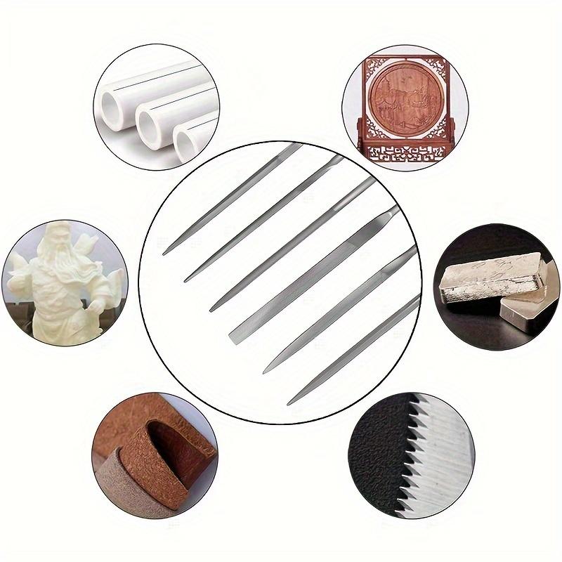With Non Slip Ergonomic Handles for Precise Filing on Wood, Plastic, Model Premium Needle File Set High Carbon Steel Files