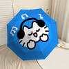 Chill Out: Cute Cat Headphones Music Note Day Umbrella - Auto Open Close, Outdoor  Lightweight Durable, Perfect Gift 027