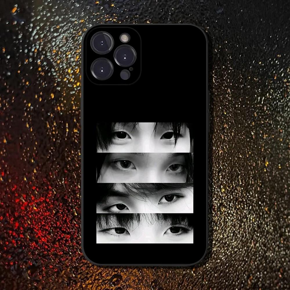 Suga Min Yoon-gi Phone Case For iPhone 16,15,14,13,12,11 Plus,Pro Max,XS,X,XR,SE,Mini,8,7,Soft Silicone Black Cover