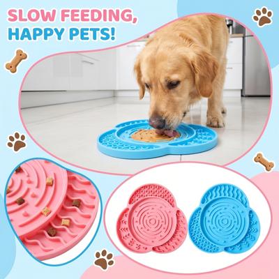 Pet Slow Feeder Mat for Dogs with Suction Cup Base Non-Slip Feeding Pad for Slowing Down Eating and Promoting Healthy Digestion