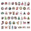 50 Cartoon Christmas Doodle Stickers - Cute Christmas Tree, Snowman & Festival Decorations for Journals