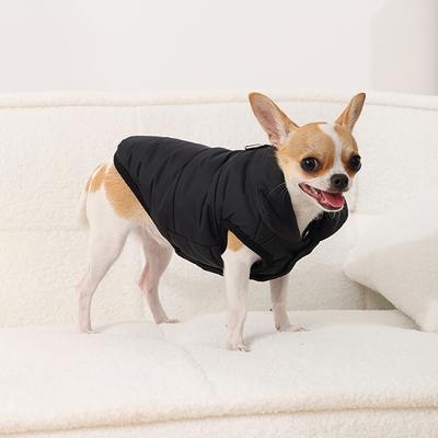 Langlebige wasserdichte Winter-Hundemantel Warme Fleece-Hunde Weste mit D-Ring Verdickte Hunde Baumwolljacke Chihuahua