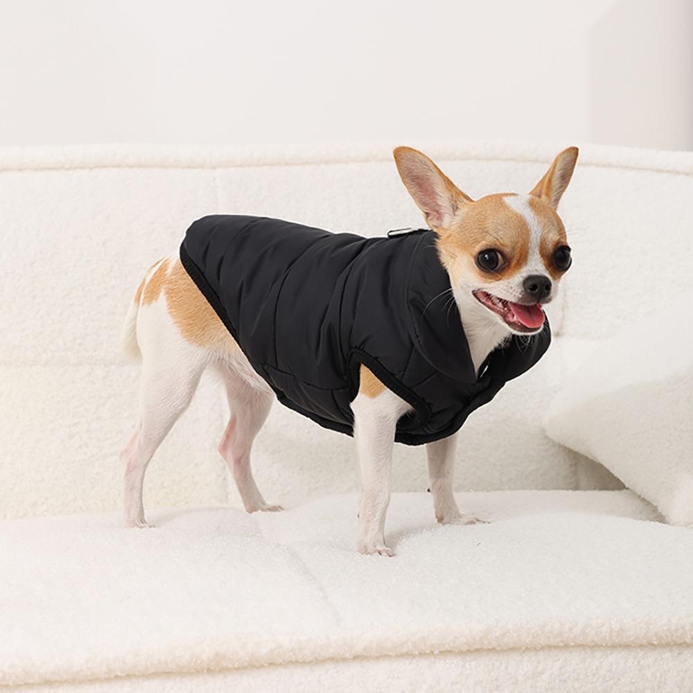 Durable Waterproof Winter Dog Coat Warm Thickened Dog Vest with D Shape Ring Fleece Dog Cotton Jacket Outdoor