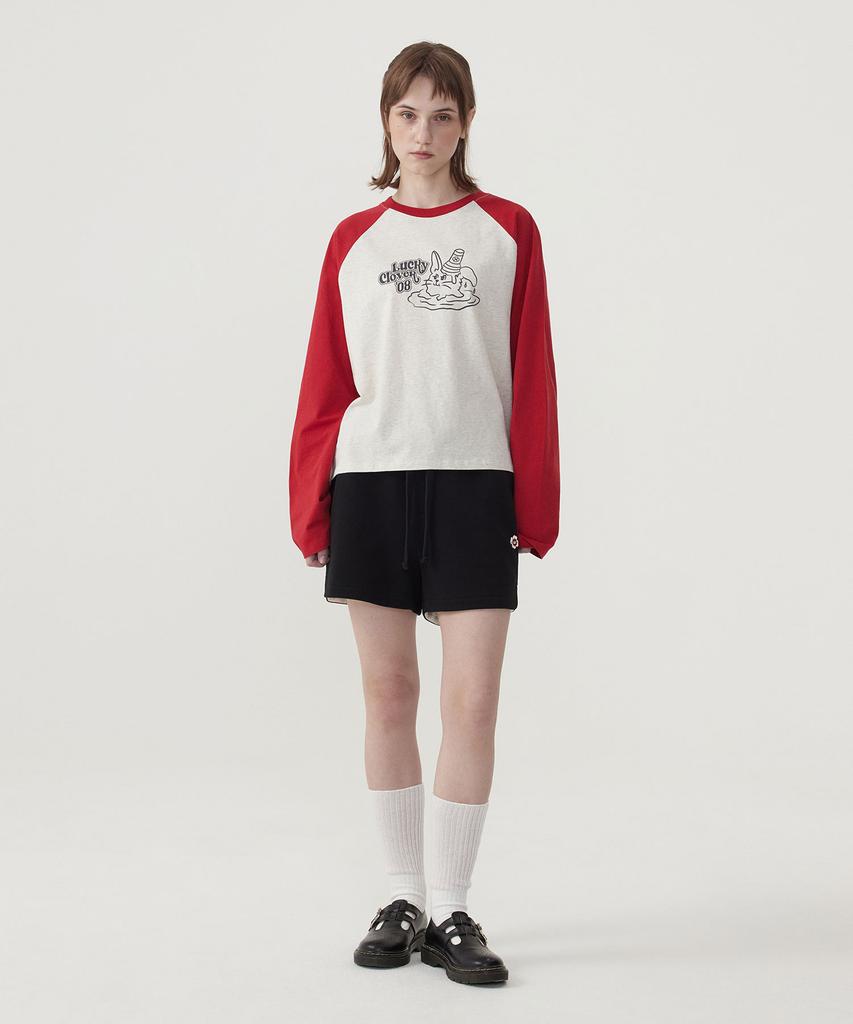 COVERNAT WOMAN Cloverheart Sweat Shorts Black