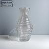 High-End Retro Glass Vase Set: Floor-Standing Transparent Ornaments In Soft Ins Style
