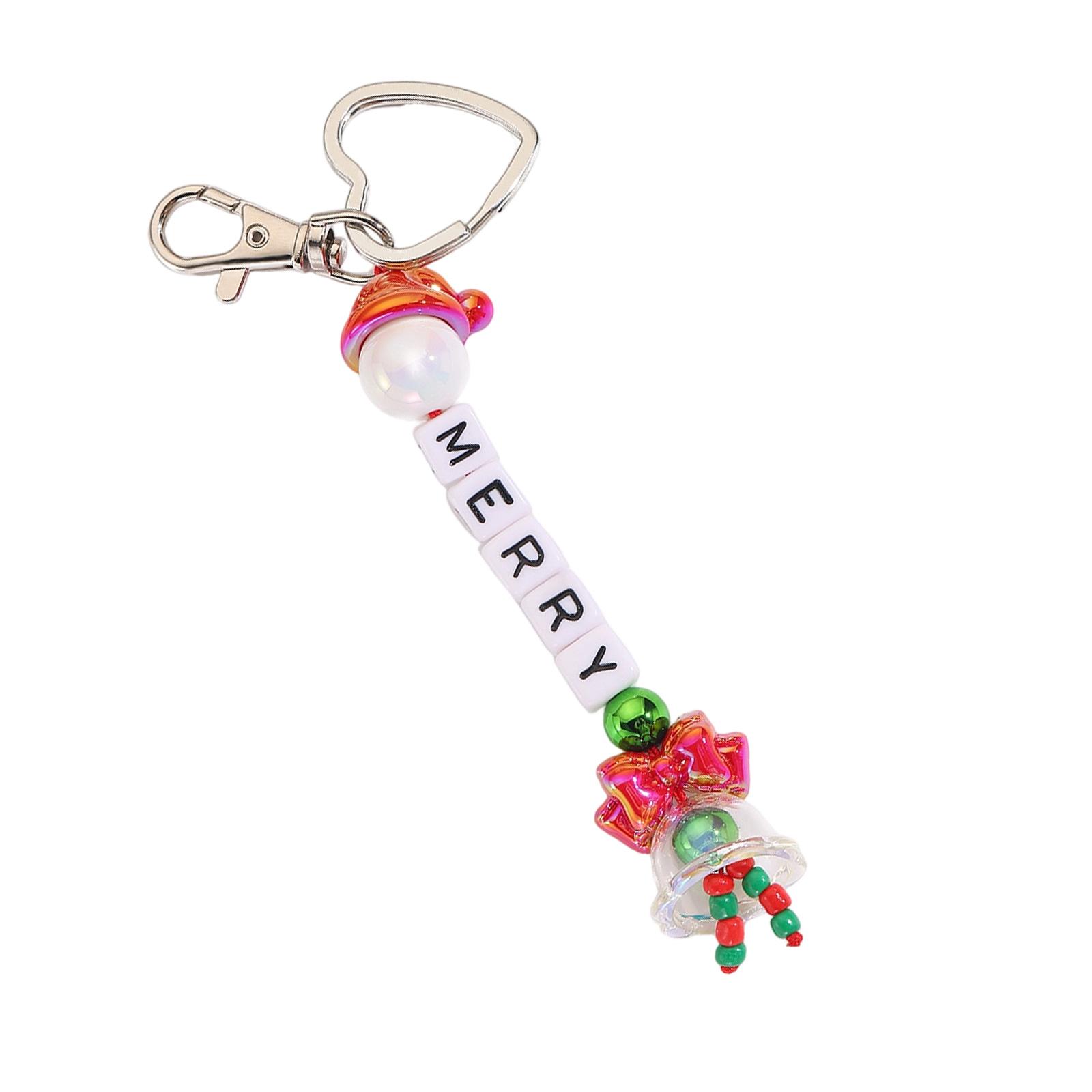 

Portable Resin Keychain Decoration Featuring Snowflake Patterns Cute Christmas Key Holder Ideal For Stocking Stuffers