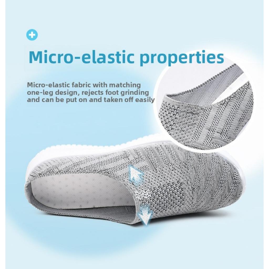 Women's Oversized Cloth Shoes, Breathable Fly Woven Shoes, Soft Soled Casual Shoes