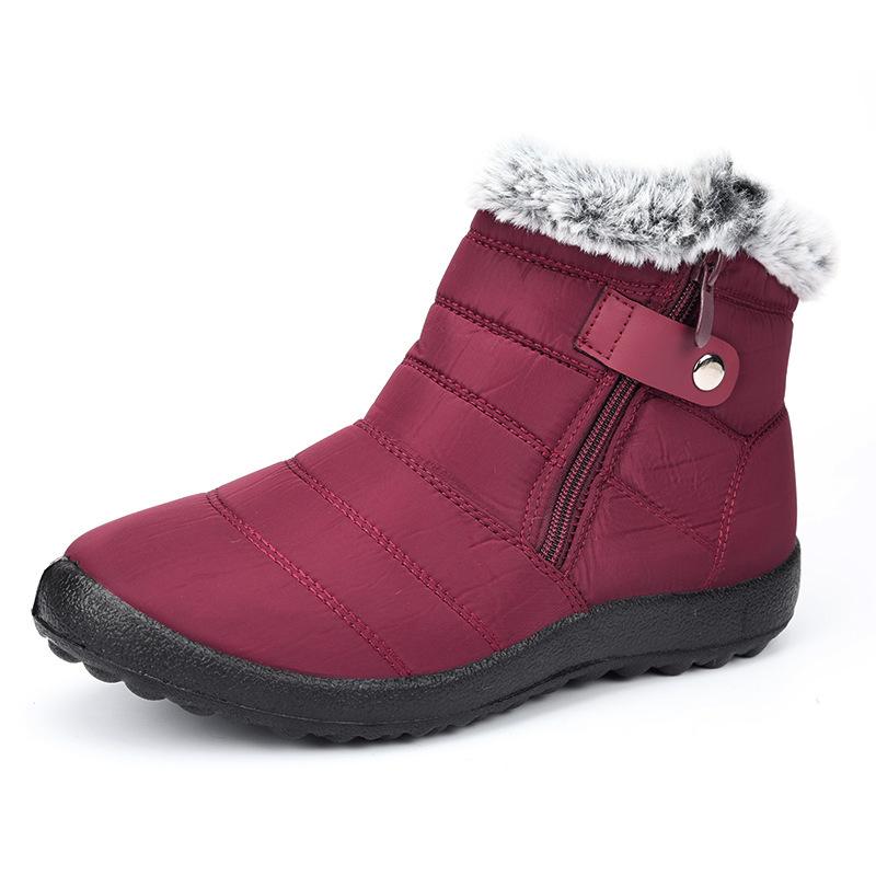 Winter new warm snow boots lightweight piled thickened outdoor cotton boots waterproof buckle platform cotton shoes