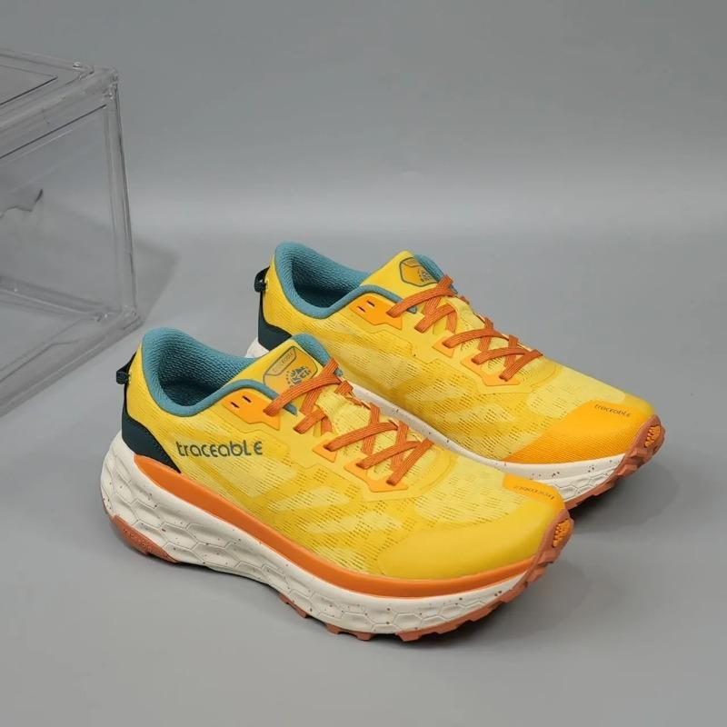 Luxe Merk Buitensport Schoenen Heren Dames Antislip Trail Running Schoenen Koppels Brede Trainingsschoenen Unisex Dikke Zool Sportschoen 45 geel