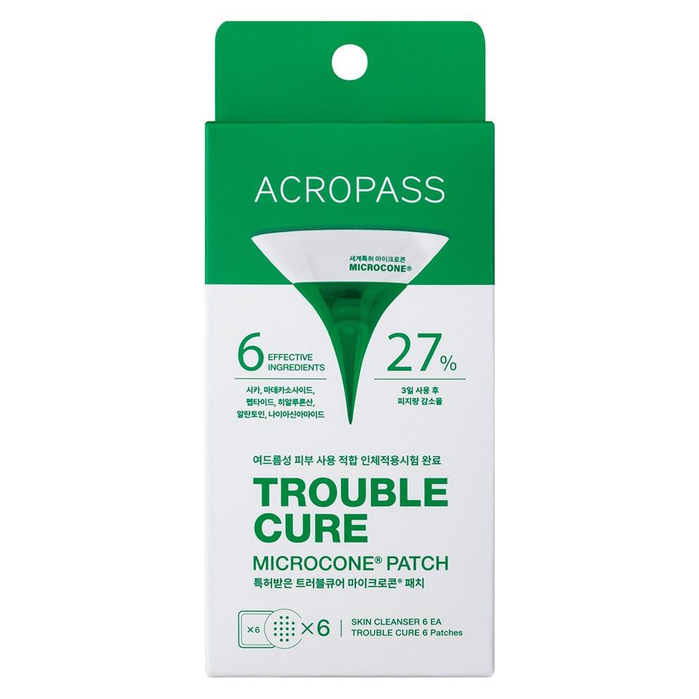 [Acropass] Пластырь с микроиглами от проблемной кожи Trouble Cure (1 упаковка - 6 пластырей) Trouble Cure (1Unit-6patches)