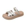 New Slippers Female Summer Fairy Wind Wear Fashion Internet Celebrity Pearl Thick Bottom Casual Two Wear Beach Cool Slippers
