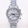 Luxury Gold Watch for Women Geneva Brand New Ladies Quartz Watch Full Stainless Steel with Rhinestones Elegant Wristwatch G