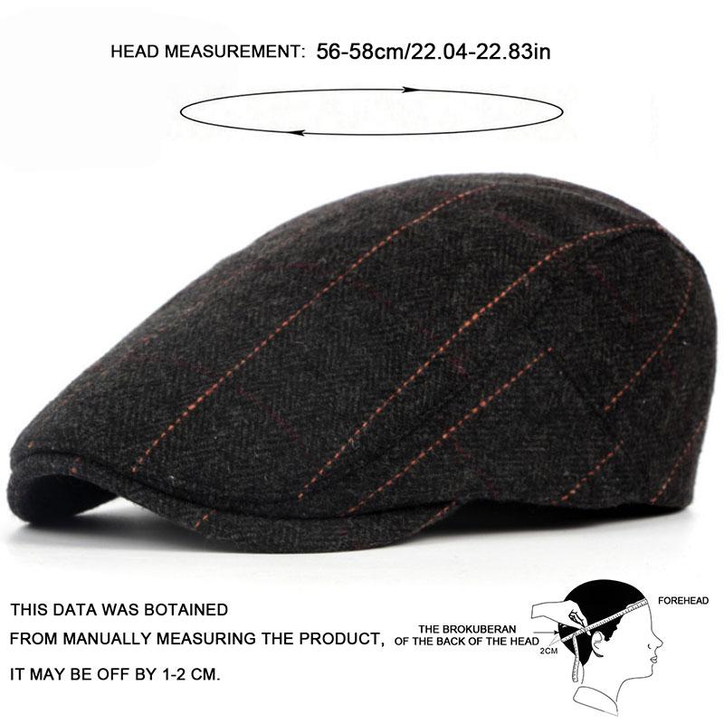 Fashion Berets Cap Men Women Cotton British Retro Plaid Flat Caps Male Autumn Winter Adjustable Driver Hat Unisex Duckbill Hats