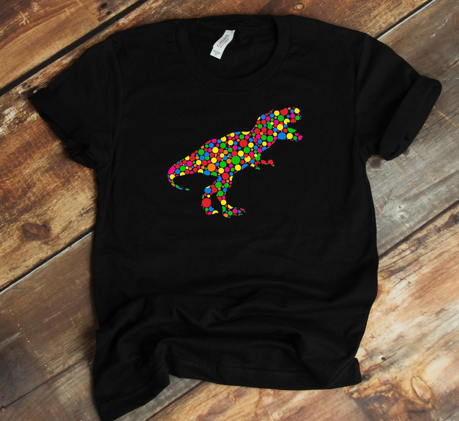 T-Rex T-Shirt - Polka Dots - Tyrannosaurus Rex - Dinosaur - Dot Day 3XL