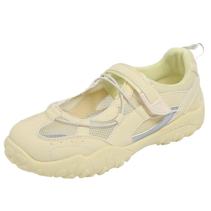 Super Fire Ballet Women 2025 Summer New Thick-soled Mary Jane Velcro Sports Mesh Breathable Single Shoes