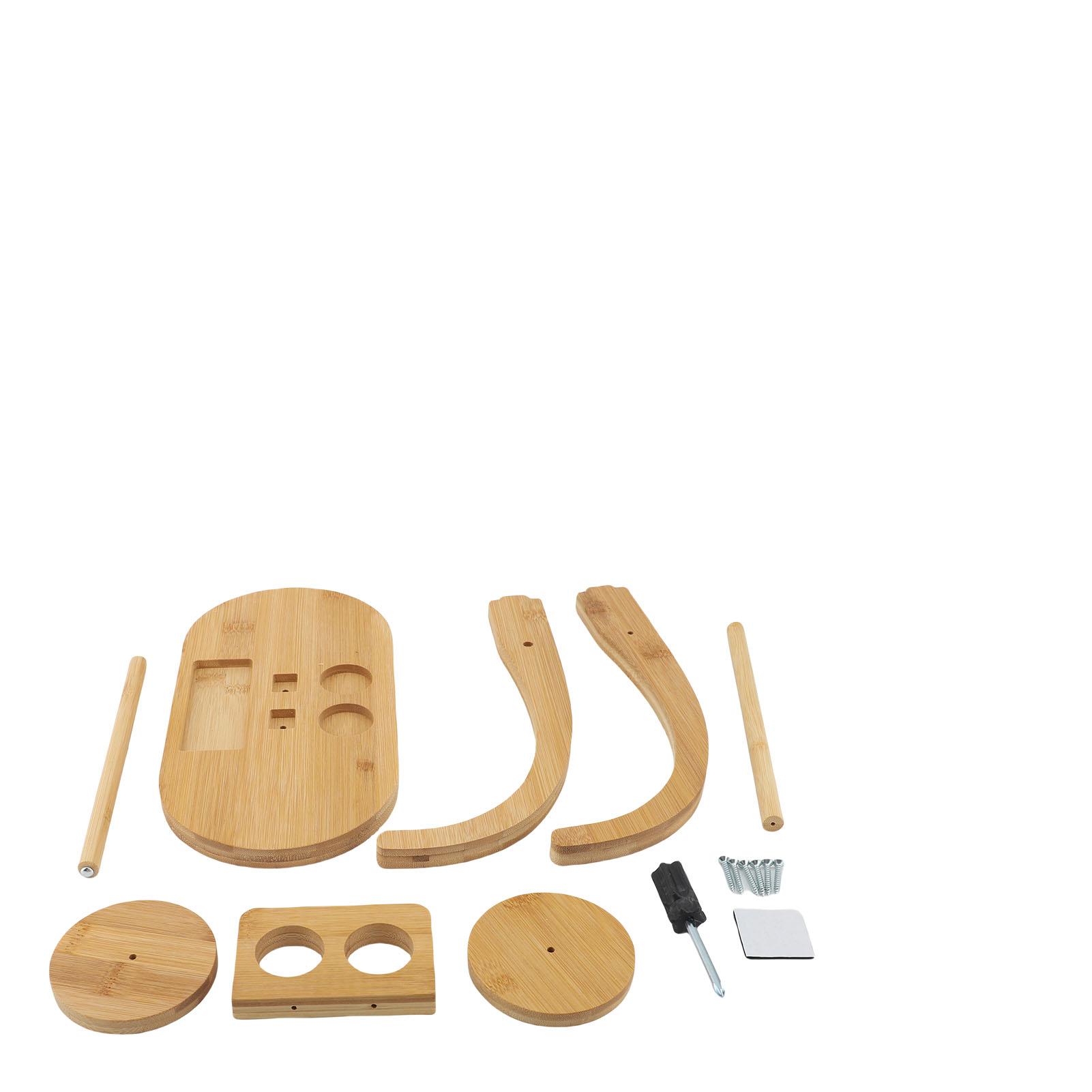 

Wooden Yarn Holder for Crocheting Knitting Rotating Yarn with 2 Spindles Double Yarn Holder Stand